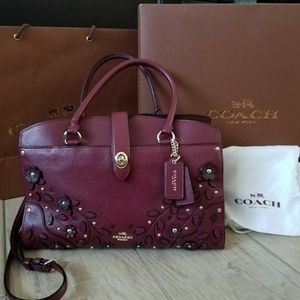 Coach Willow Floral Mercer Satchel 30
